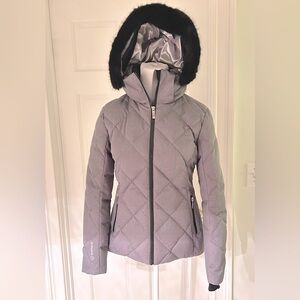 Beautiful and warm!! Gray heather with black fur Sunice Ski Jacket 4 LIKE NEW!